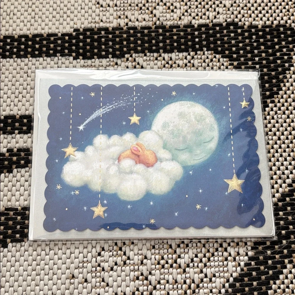 🆕Papyrus Sleeping Bunny Baby Shower Greeting Card